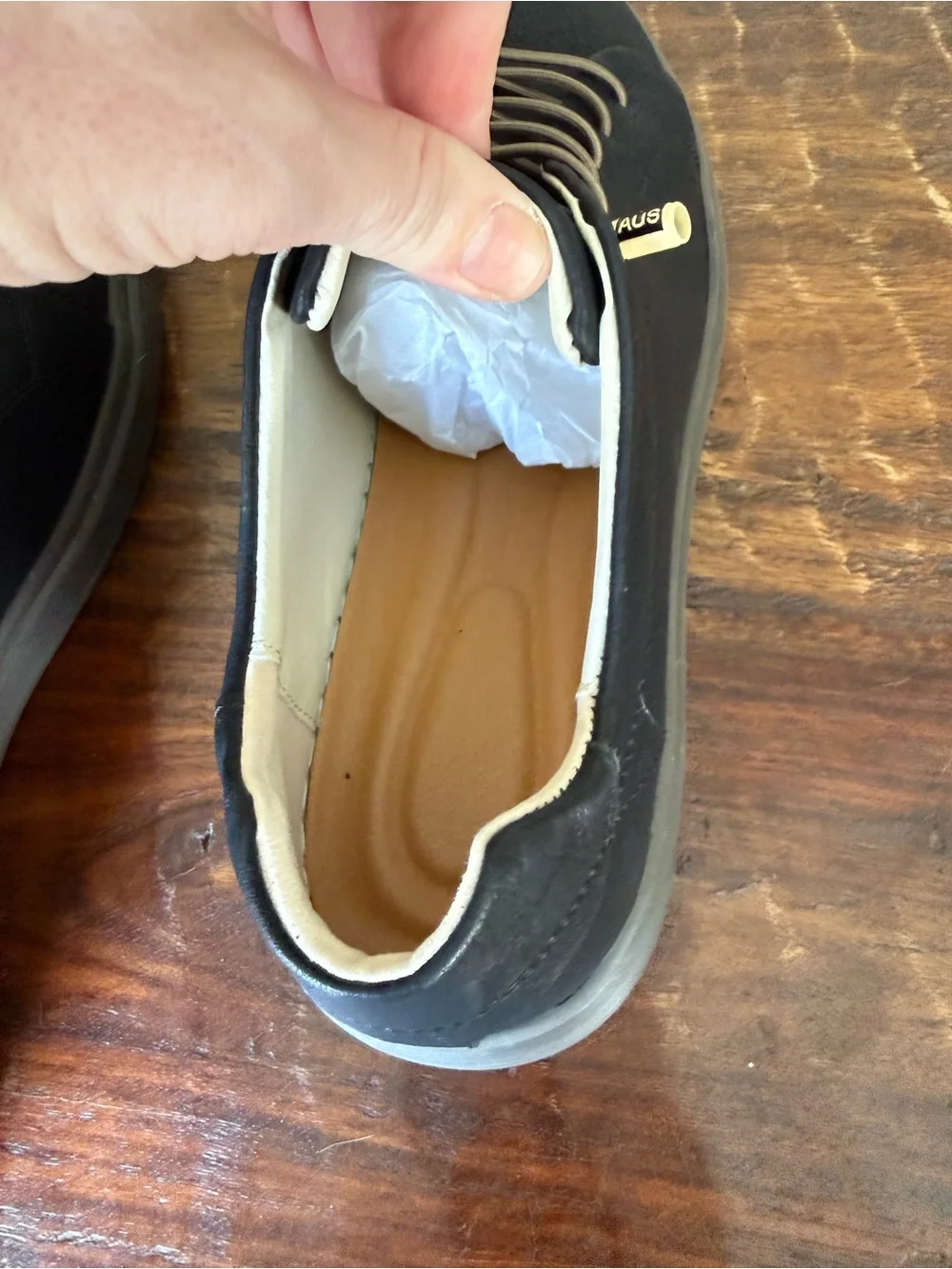 Men's Black Leather Comfort Casual Sneakers York Miller ✨NEW - 11.5